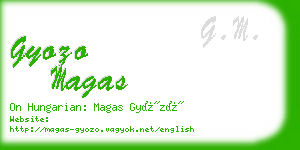 gyozo magas business card